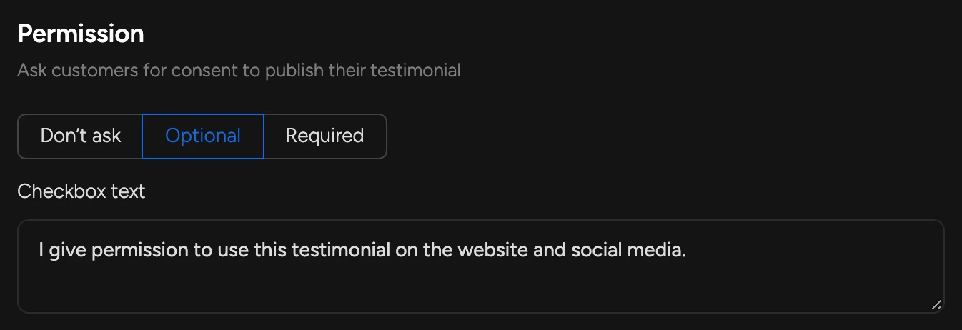 Permission settings