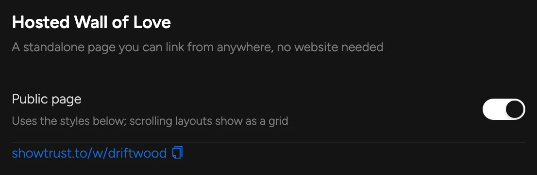The hosted wall switch and link