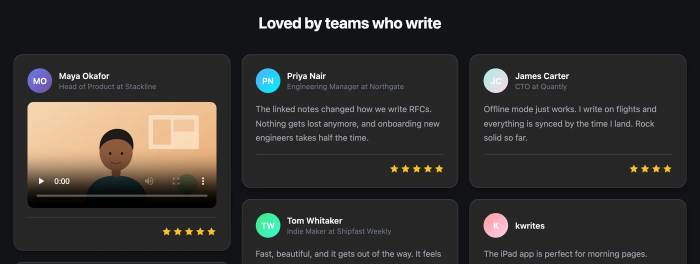 The wall in the dark theme
